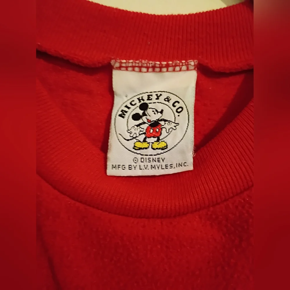 VTG Disney Girls Red Mickey Mouse Kids‎ Nightgown Sz 8 - Picture 2 of 4